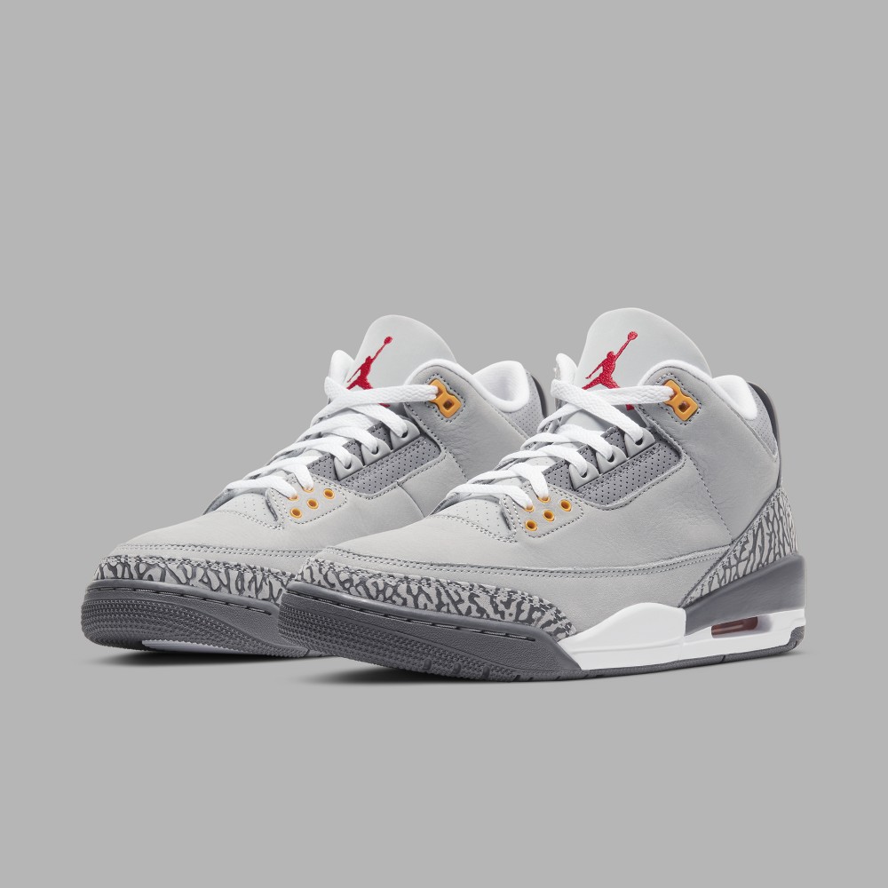 Jordan 3 outlet “Cool Grey”.