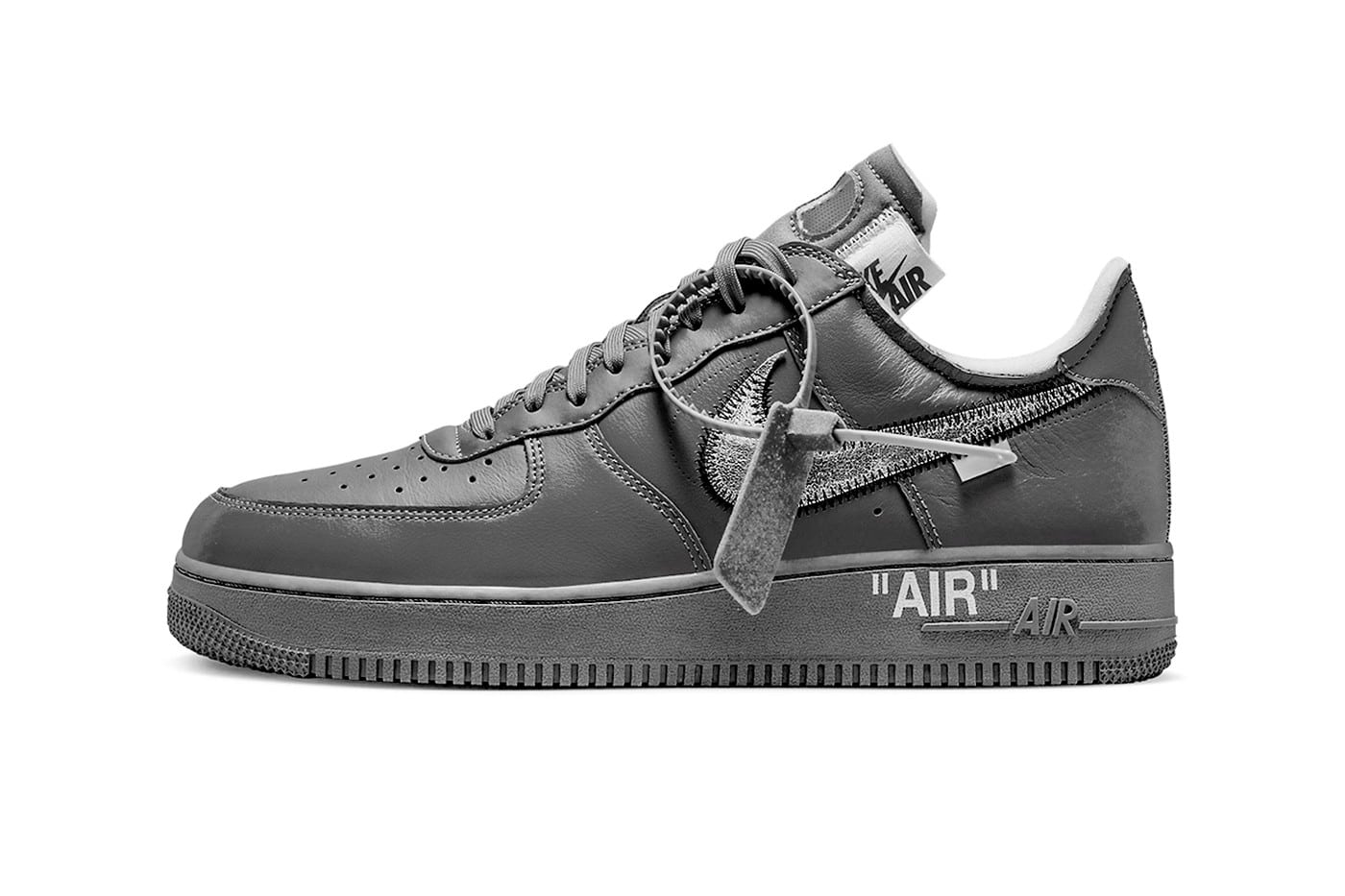 Grauer Off White x Nike Air Force 1 wird vielleicht droppen Grailify