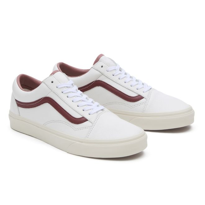 Vans old hotsell skool leather red