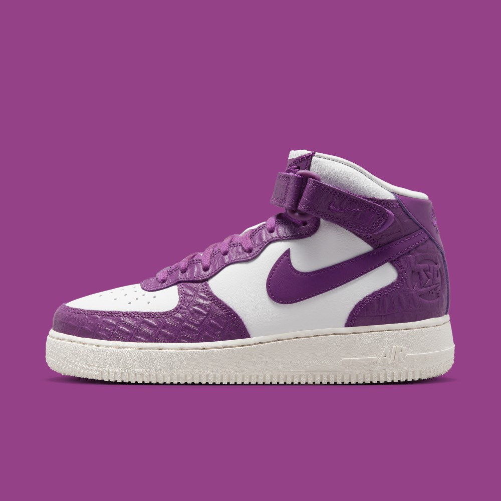 Purple Crocodile Leather Appears on the Overlays of This Nike Air