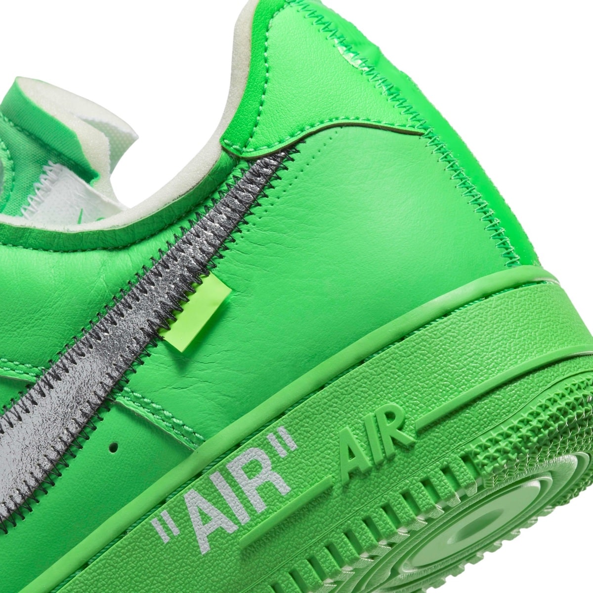 The Off-White x Nike Air Force 1 Low Light Green Spark Drops In