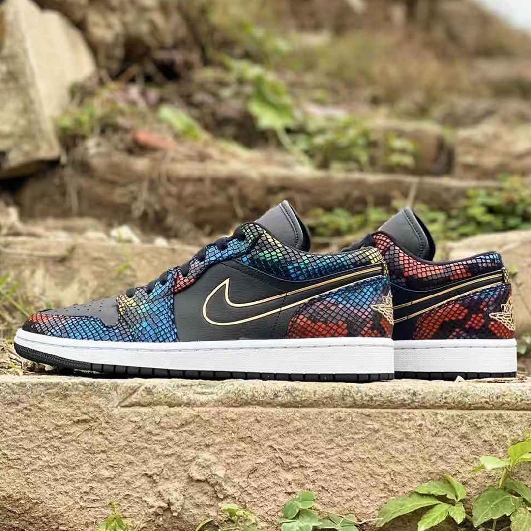 A Snake Like Air Jordan 1 Low Black History Month Grailify