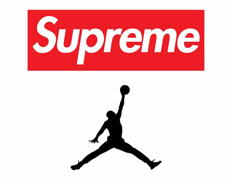 Jordan x shop supreme logo