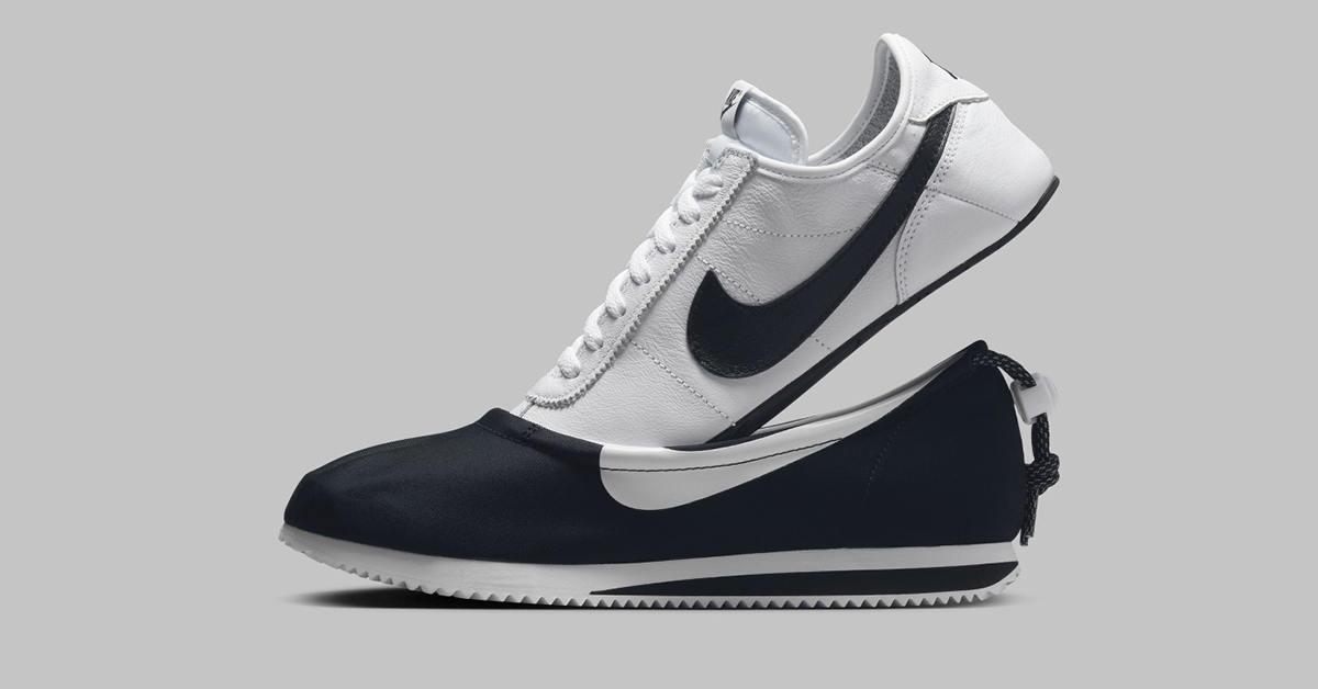 black and white cortez nike