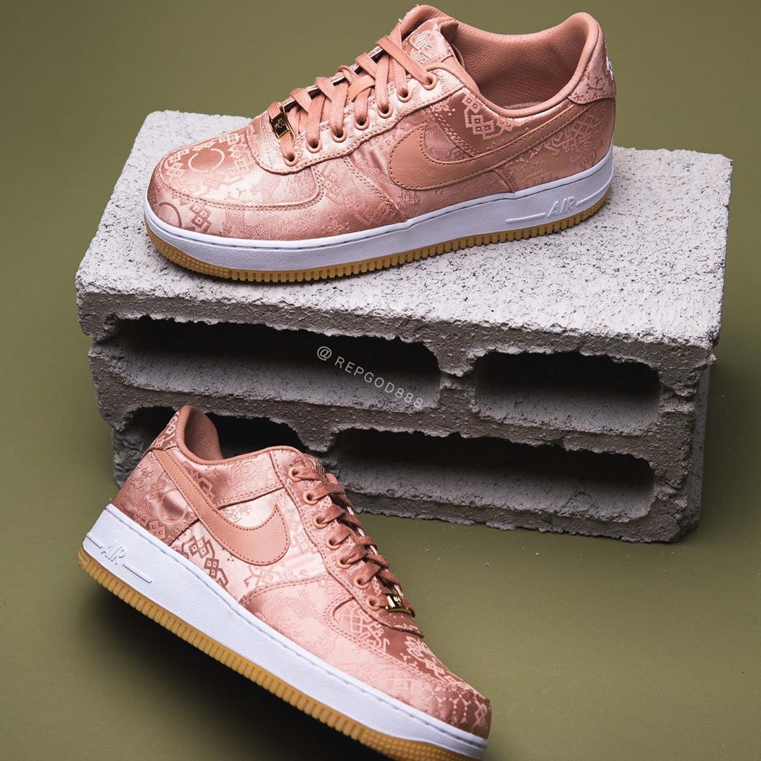 Clot x 'air force 1 low rose hotsell gold silk