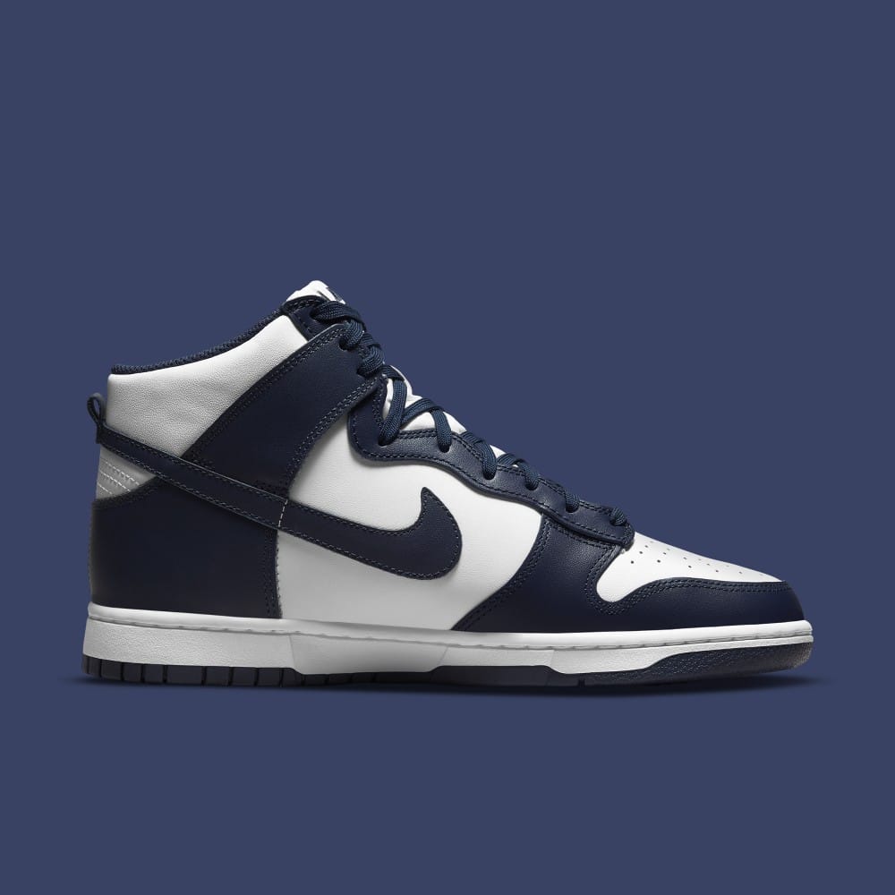 A Midnight Navy Nike Dunk High for Summer