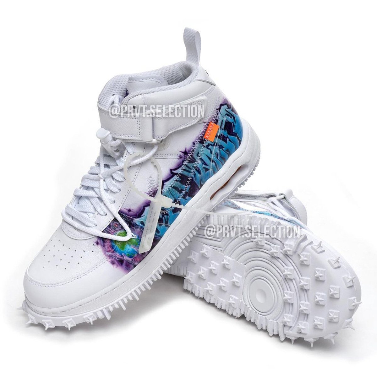 Graffiti Lettering Sits On Top of the Fierce Off-White x Nike Air