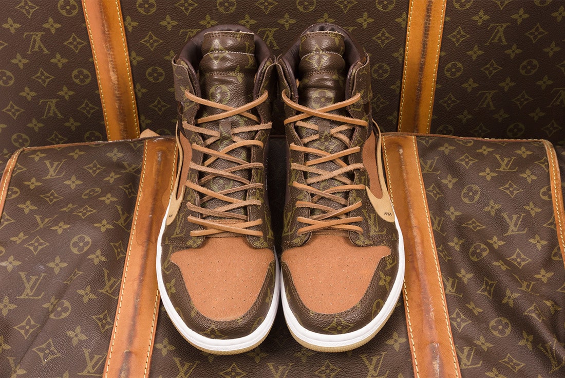 Off-Louis LV Design on Nike Air Jordan 1 High