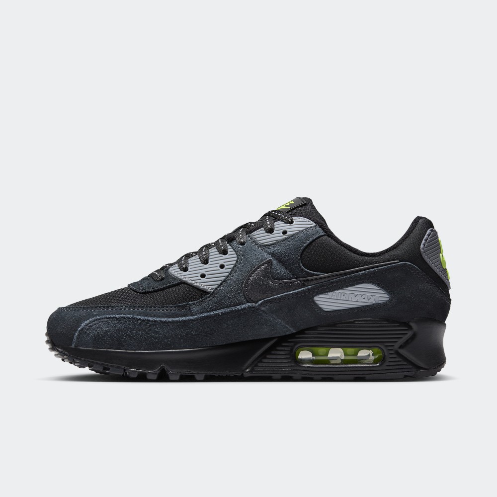 Air max 90 dark grey black volt online