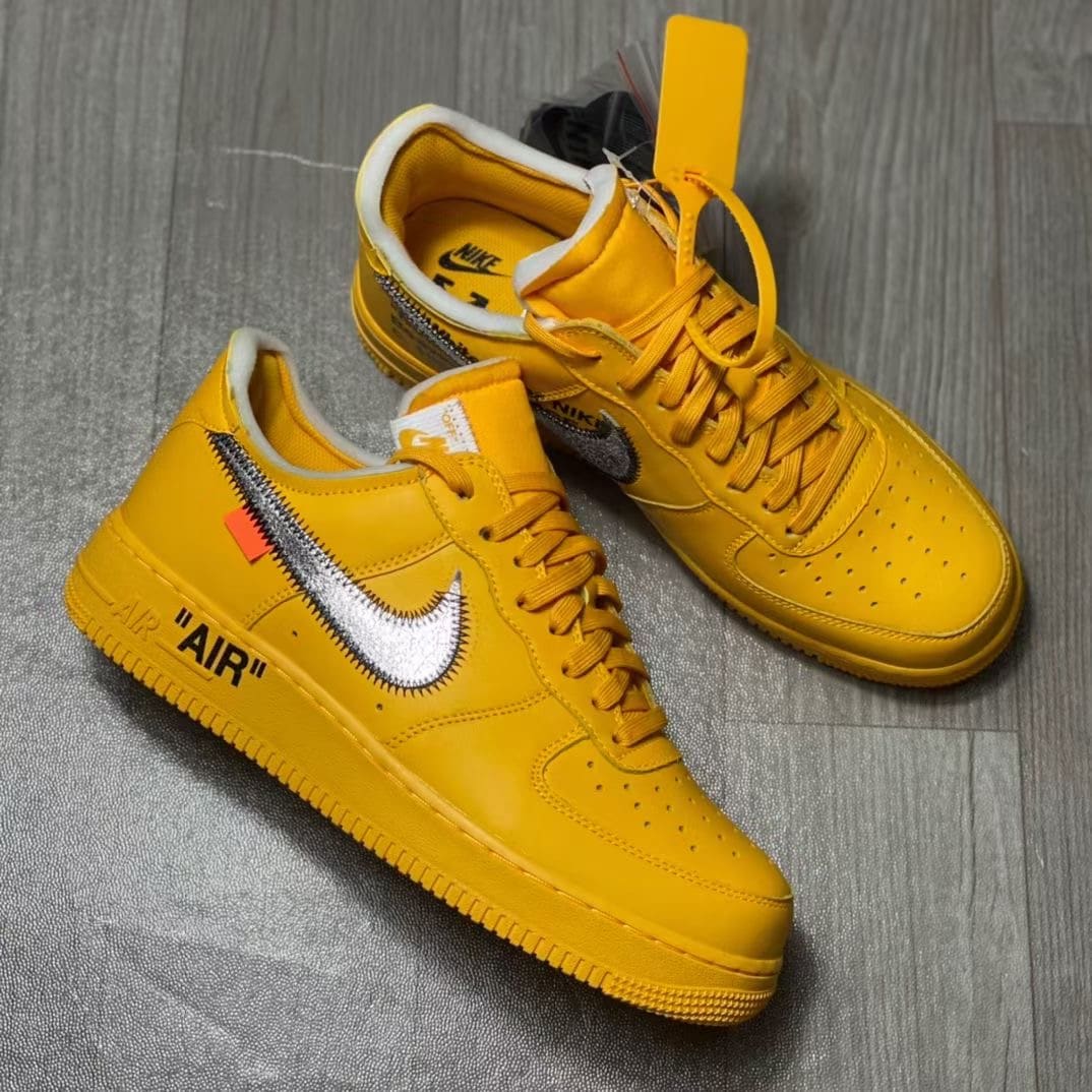 Les visuels officiels de la Off-White x Nike Air Force 1 Low Lemonade -  Le Site de la Sneaker