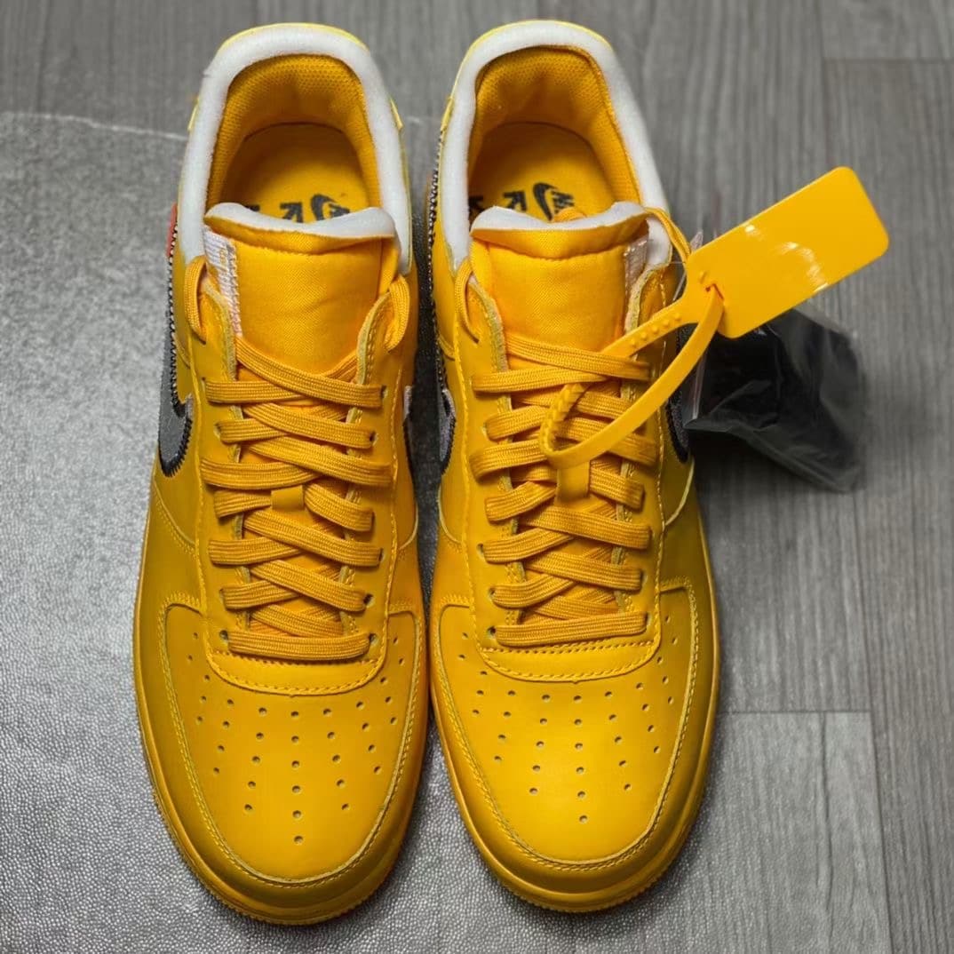 Les visuels officiels de la Off-White x Nike Air Force 1 Low Lemonade -  Le Site de la Sneaker