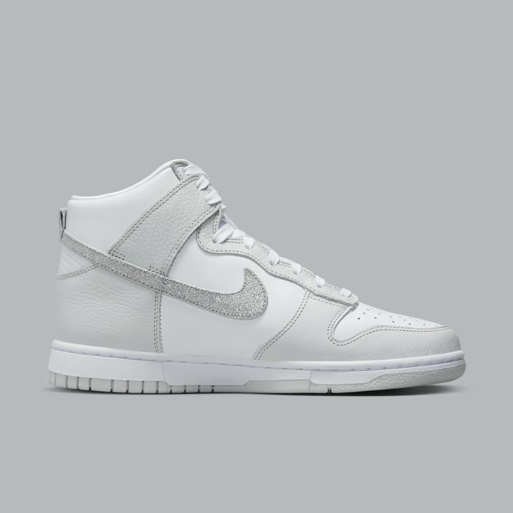 This Women's Nike Dunk High is TRENDING! Silver Glitter Swoosh Review and  How to Style (Outfits)