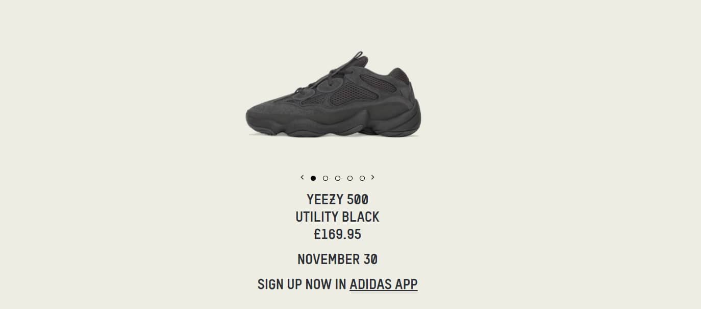 Yeezy on sale 30 november