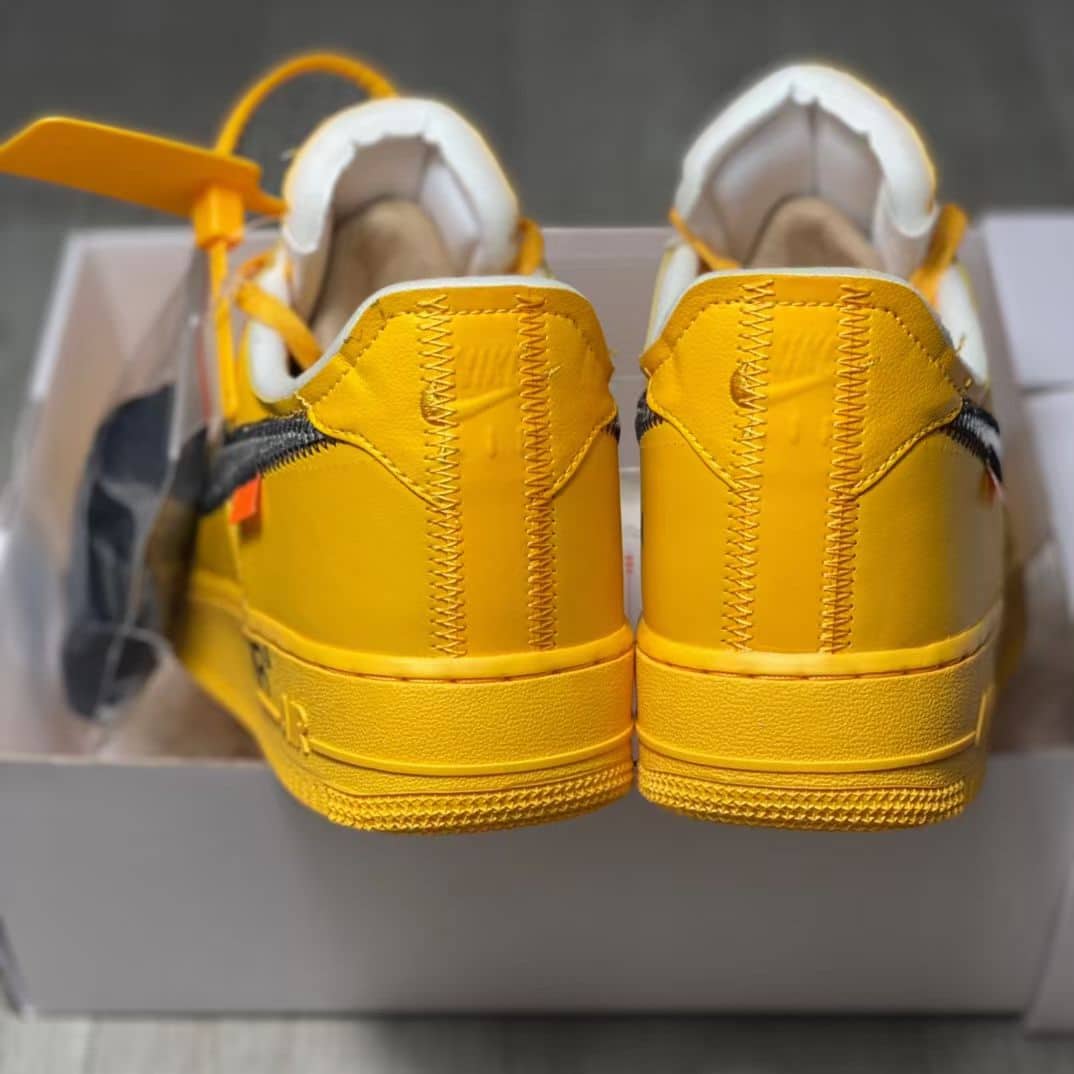 Les visuels officiels de la Off-White x Nike Air Force 1 Low Lemonade -  Le Site de la Sneaker