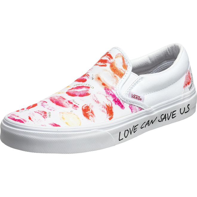 Vans pink hotsell slip on shoes