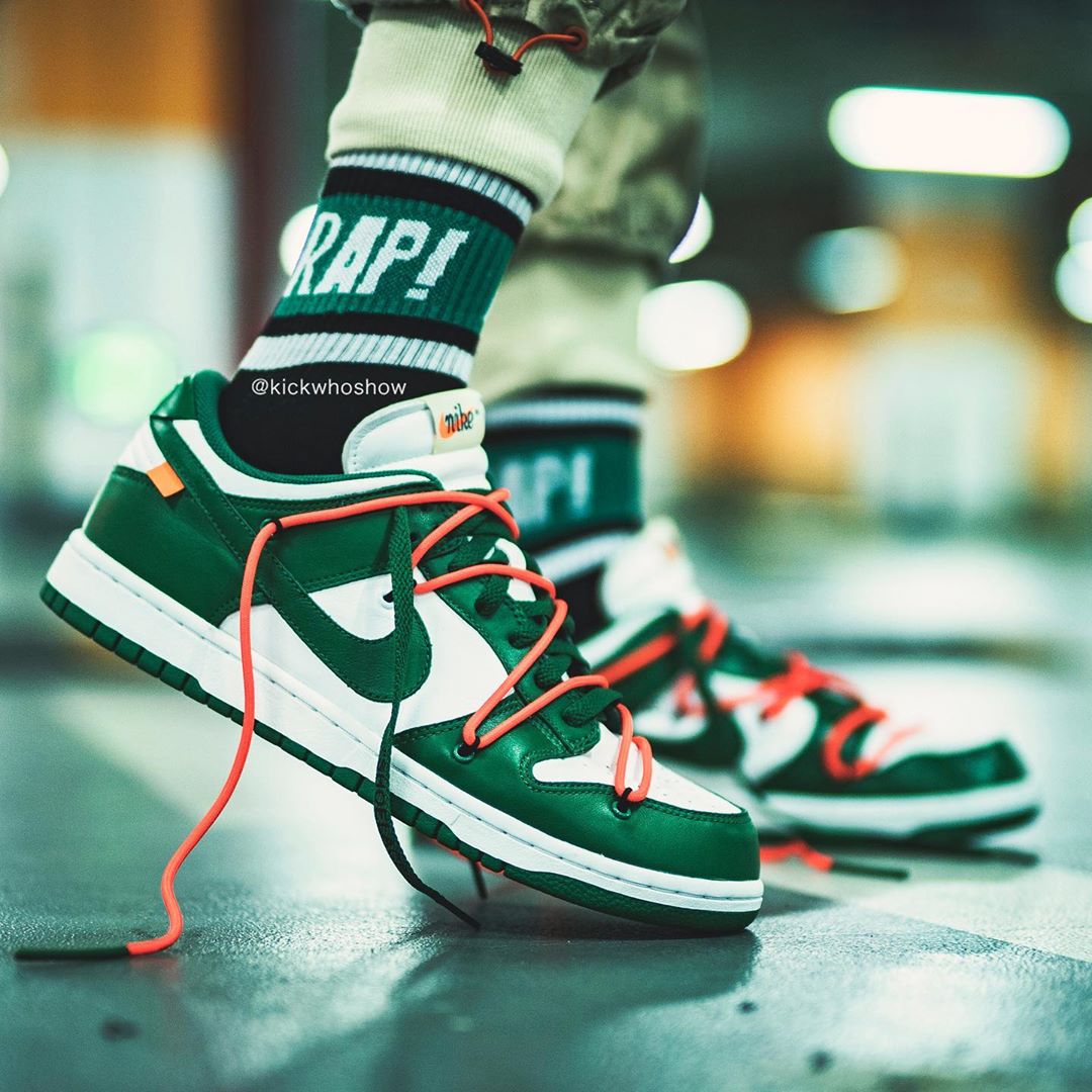 of the Possible Off-White x Nike SB Dunk Low Green"