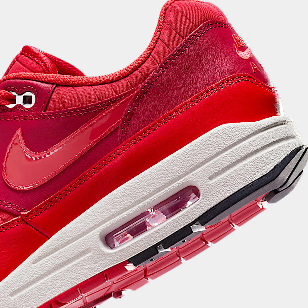 Nike air max 1 premium navy gym red hotsell