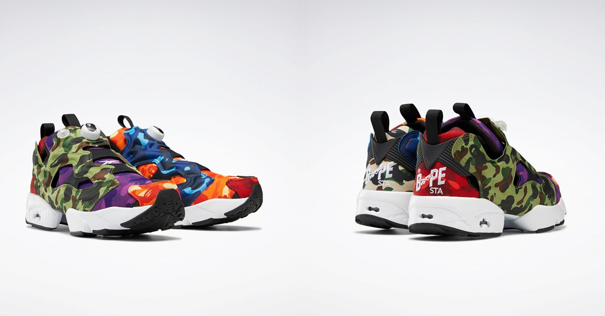 Udseende Ovenstående største BAPE and Reebok Team Up for an Instapump Fury OG "Multi-Camo" 