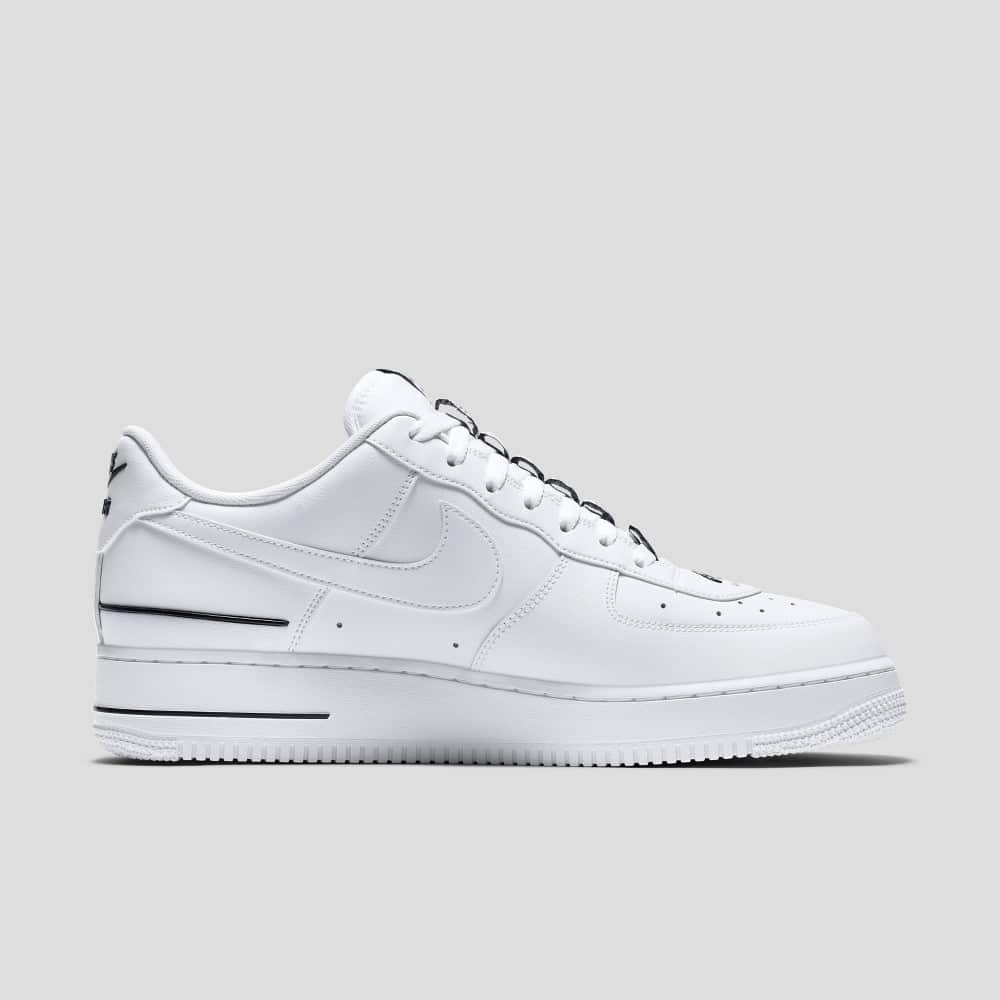 Nike air force store 1 overbranded weiß