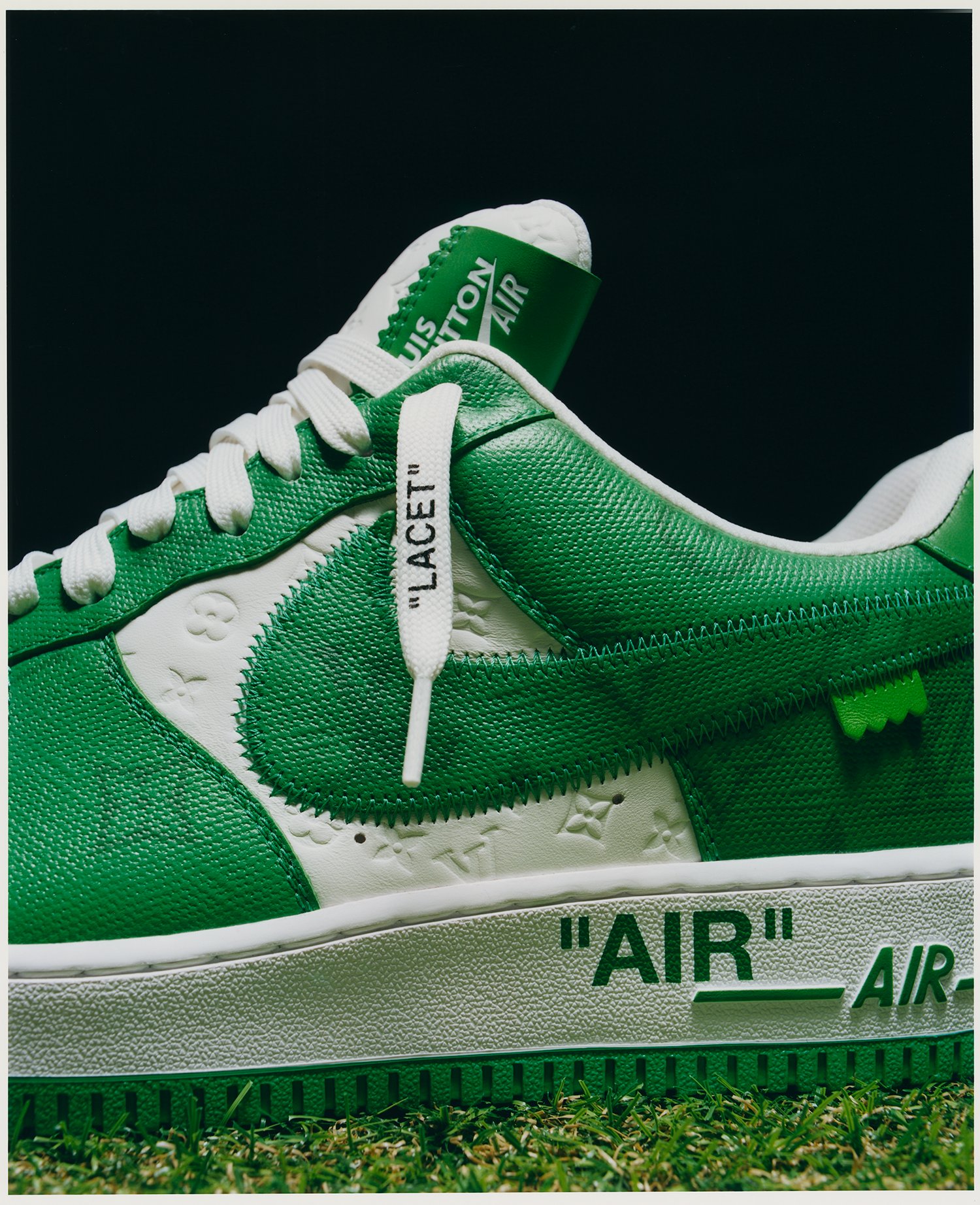 Louis Vuitton x Nike Air Force 1 Green Suede