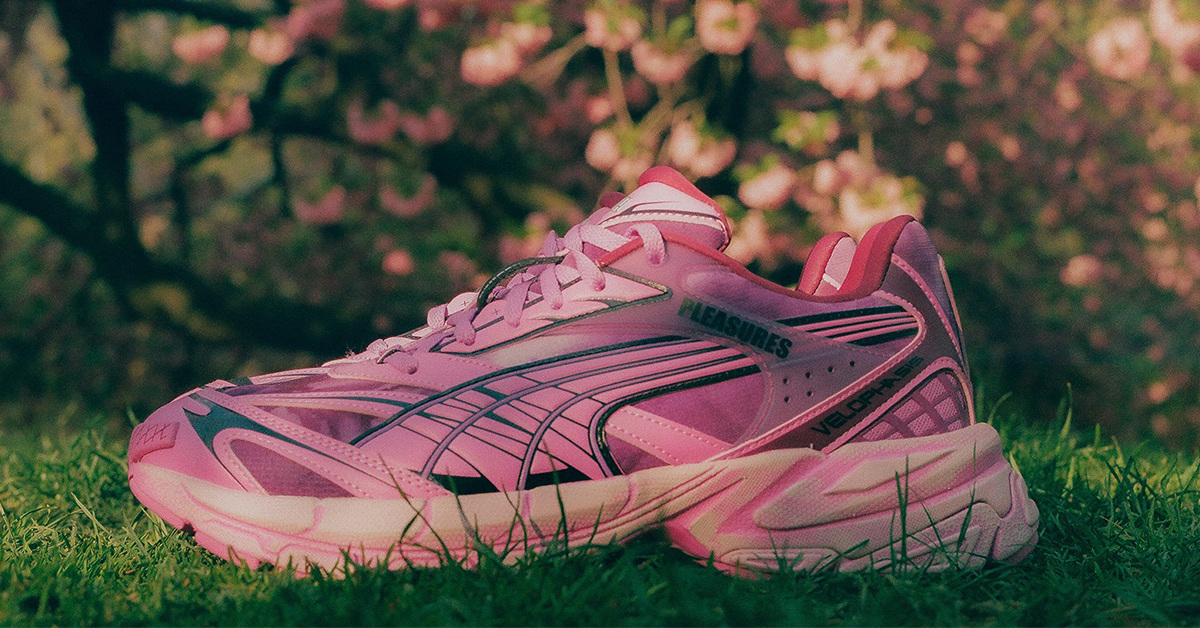 PUMA und PLEASURES präsentieren den kollaborativen Velophasis "Grape Vine" für individuellen Style PUMA und PLEASURES präsentieren den kollaborativen Velophasis "Grape Vine" für individuellen Style