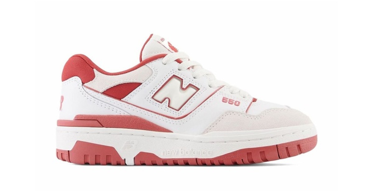 New Balance Gives its Timeless 550 a New Look with Red Accents New Balance Gives its Timeless 550 a New Look with Red Accents