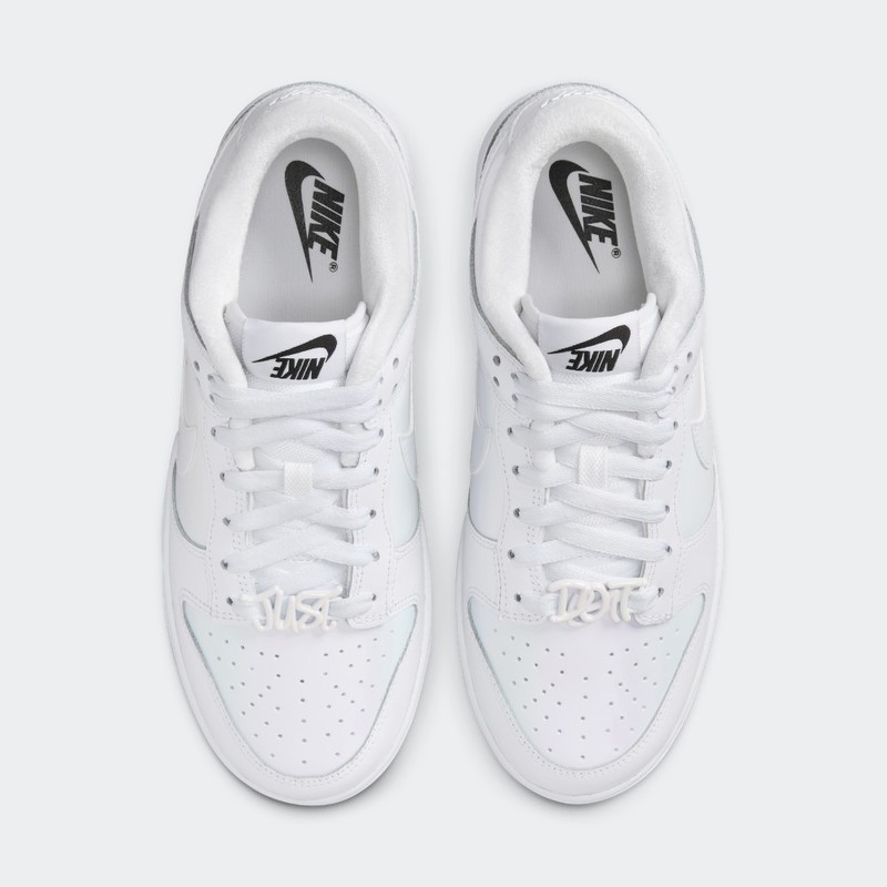 Nike Dunk Low “Just Do It - White Iridescent” | FD8683-100