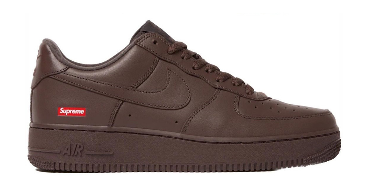 Ein Supreme x Nike Air Force 1 „Baroque Brown“ ist auf dem Weg