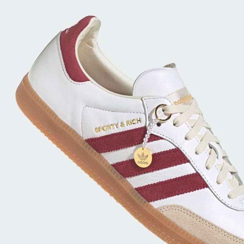 Sporty & Rich x adidas Samba "White Burgundy" | IF5660