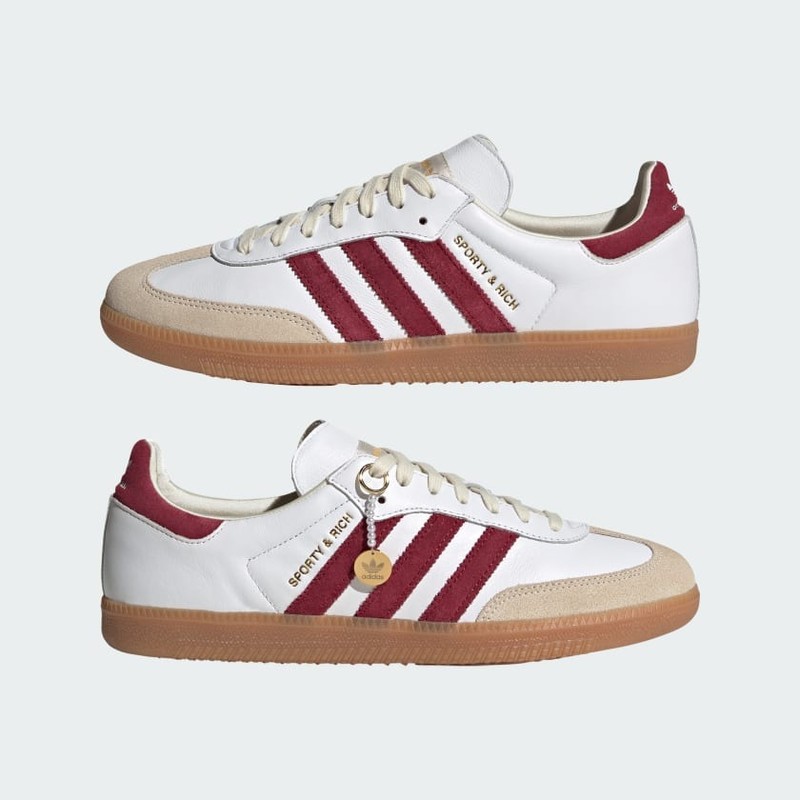 Sporty & Rich x adidas Samba "White Burgundy" | IF5660