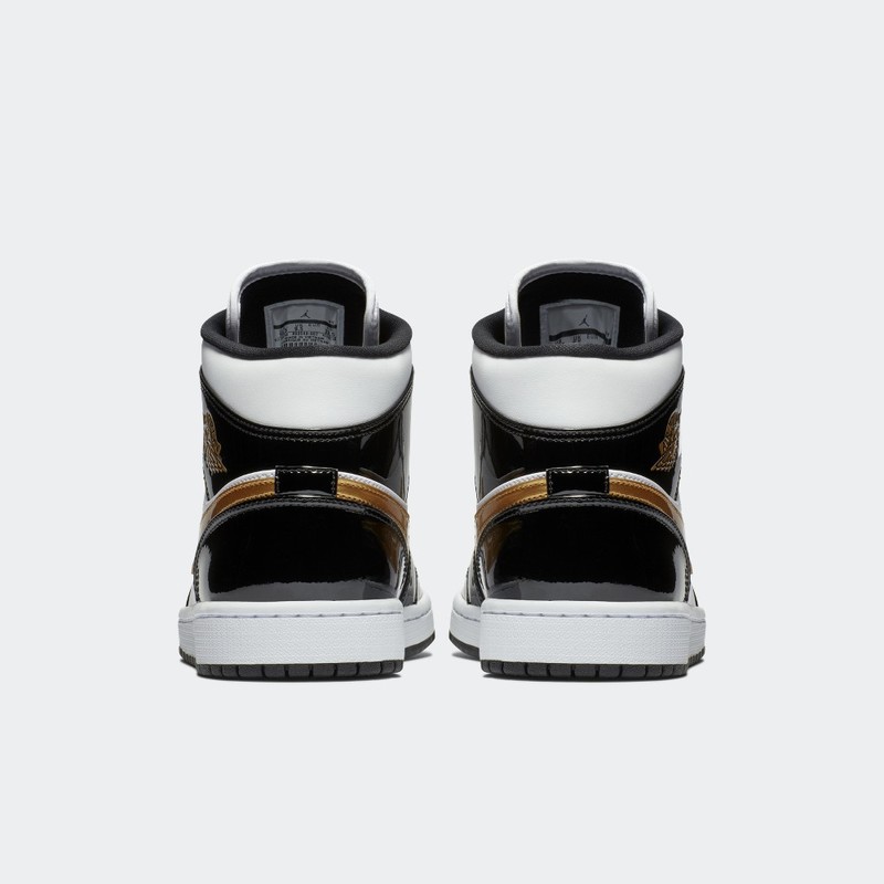 Air Jordan 1 Mid "Patent Black/Gold" | 852542-007