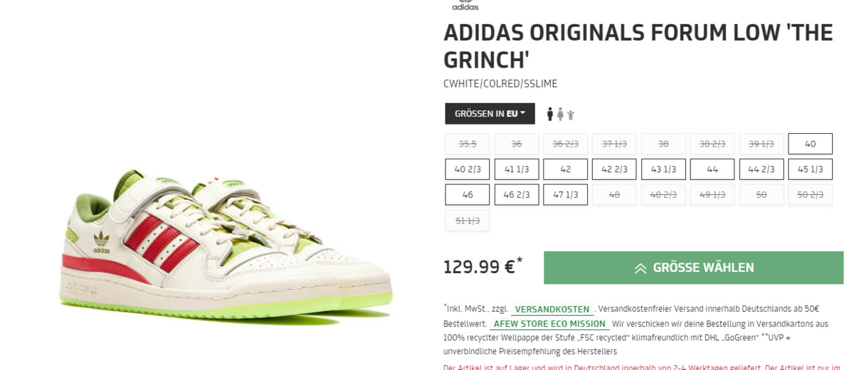 25% auf Grinch Forum Low