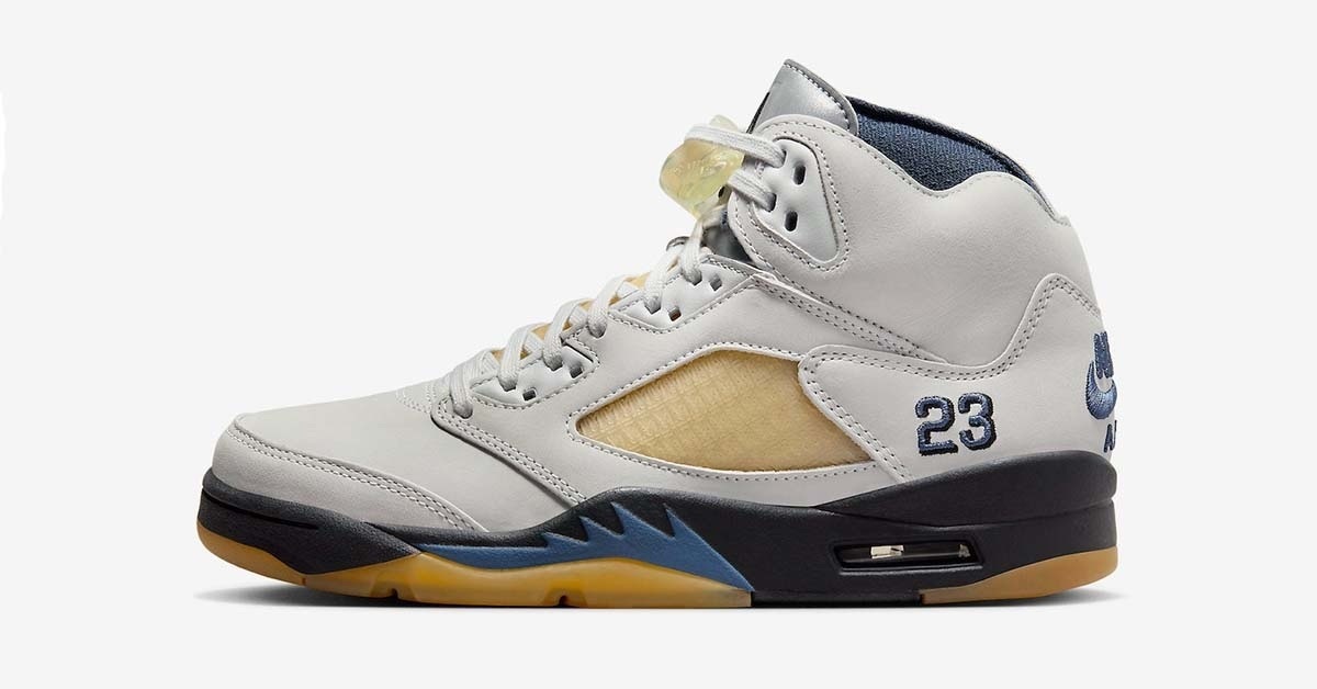 A Ma Maniere Will Give the Air Jordan 5 "Diffused Blue" a Yellowed Outsole A Ma Maniere Will Give the Air Jordan 5 "Diffused Blue" a Yellowed Outsole