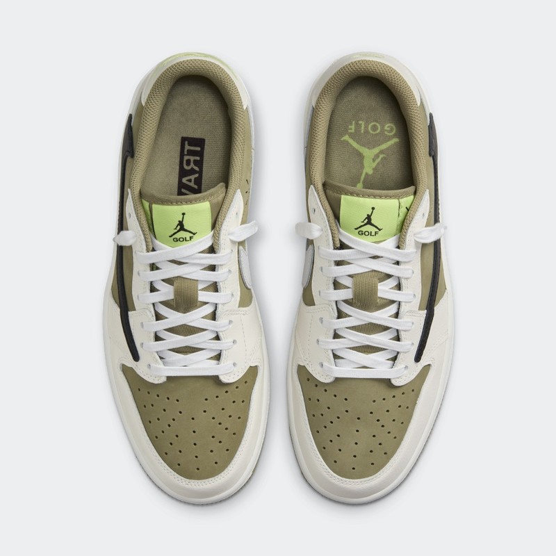 Travis Scott x Air Jordan 1 Low Golf "Neutral Olive" | FZ3124-200