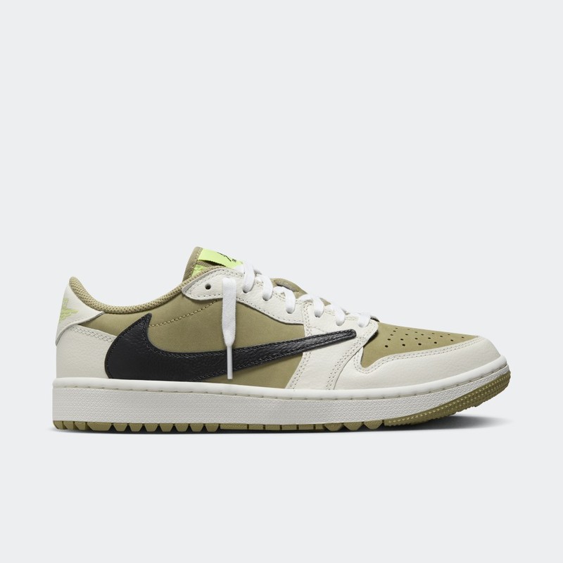 Travis Scott x Air Jordan 1 Low Golf "Neutral Olive" | FZ3124-200
