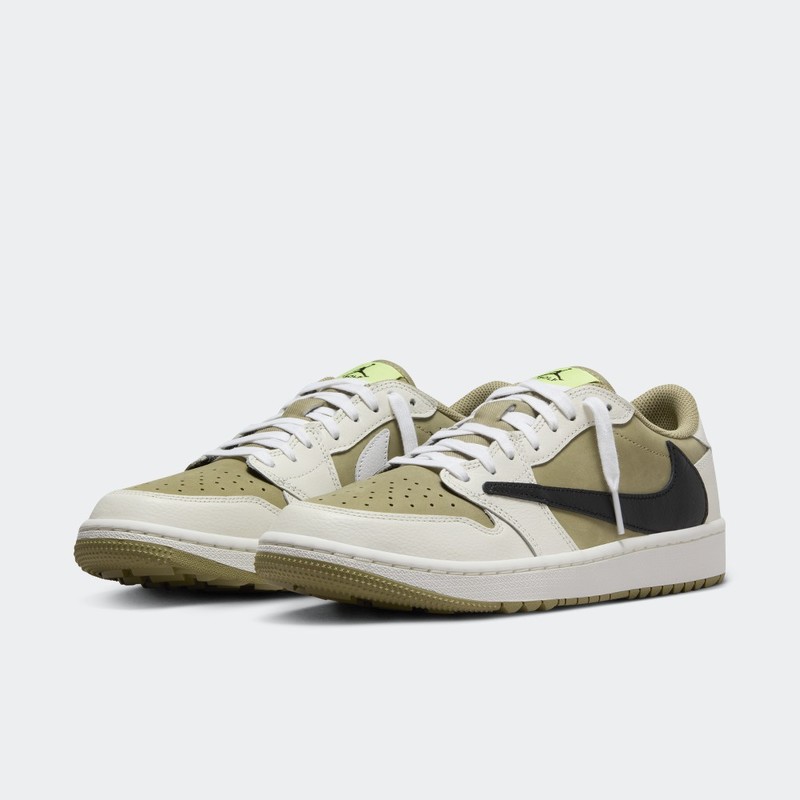 Travis Scott x Air Jordan 1 Low Golf "Neutral Olive" | FZ3124-200