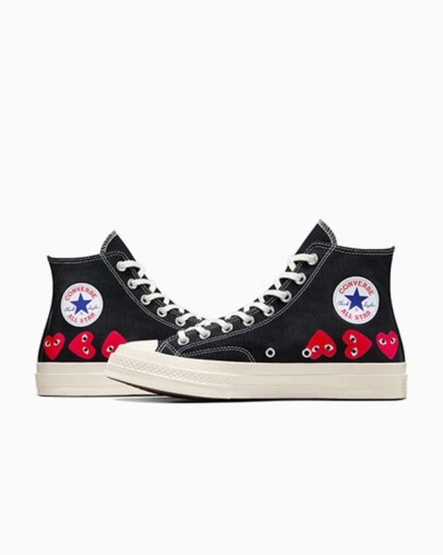 Comme des Garçons x Converse Chuck 70 High "Multi Heart Black" | A08147C