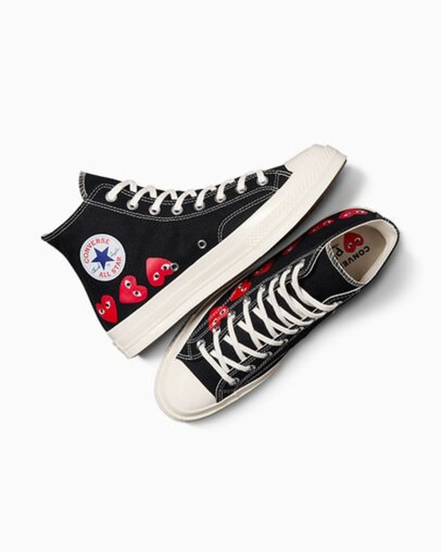 Comme des Garçons x Converse Chuck 70 High "Multi Heart Black" | A08147C