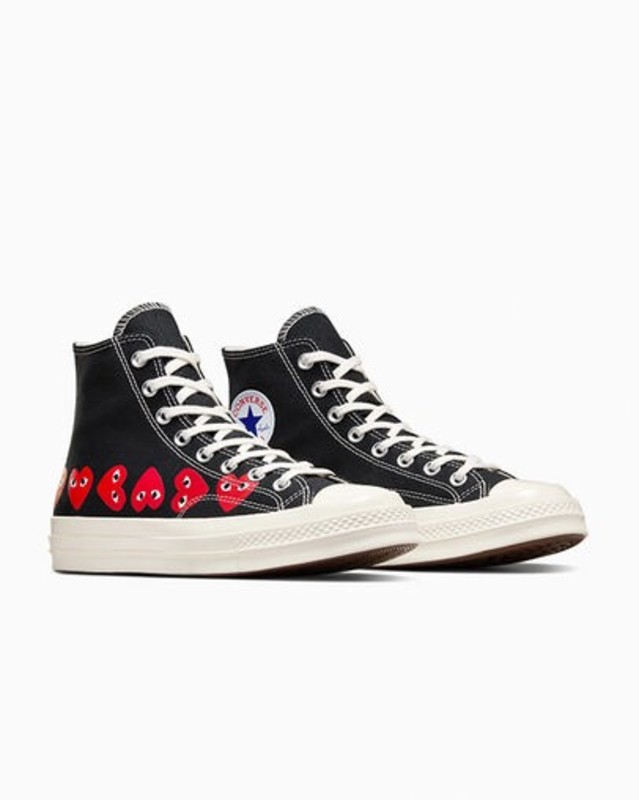 Comme des Garçons x Converse Chuck 70 High "Multi Heart Black" | A08147C
