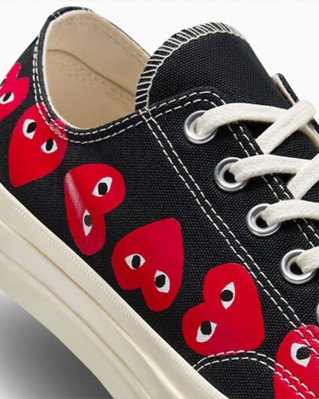 Comme des Garçons x Converse Chuck 70 Low "Multi Heart Black" | A08149C
