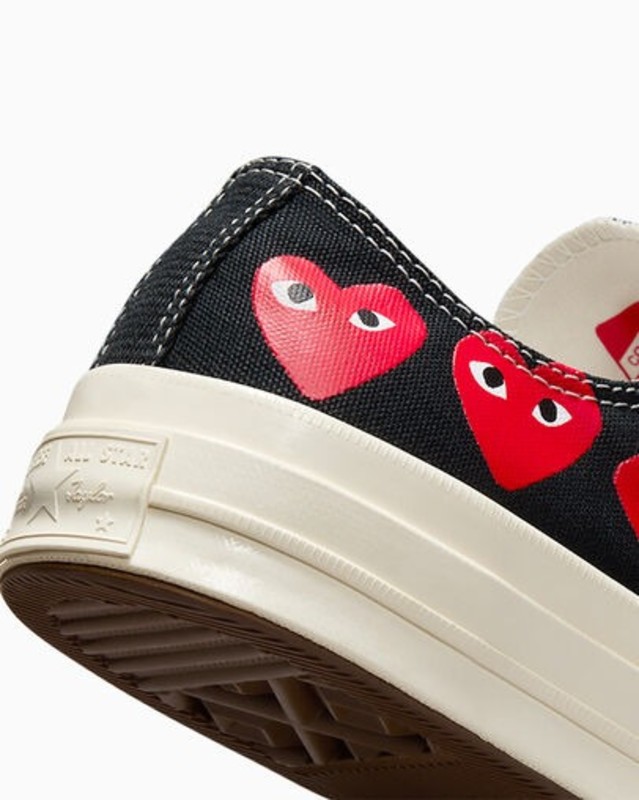 Comme des Garçons x Converse Chuck 70 Low "Multi Heart Black" | A08149C