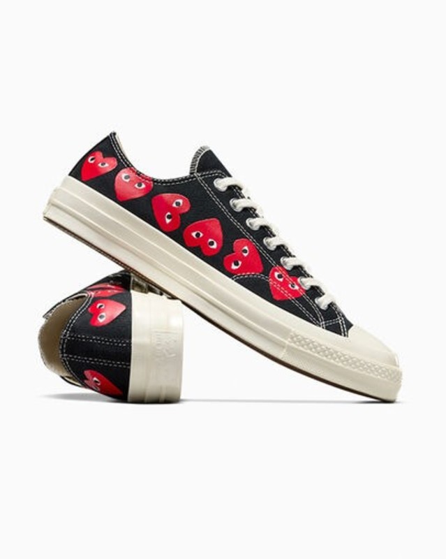 Comme des Garçons x Converse Chuck 70 Low "Multi Heart Black" | A08149C