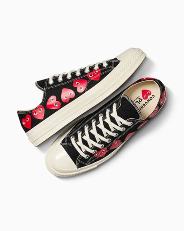 Comme des Garçons x Converse Chuck 70 Low "Multi Heart Black" | A08149C
