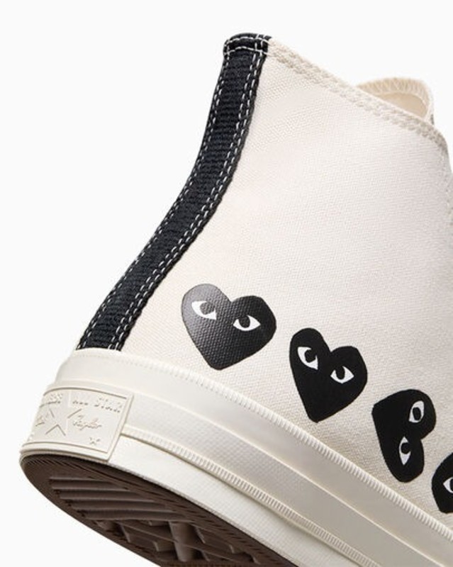 Comme des Garçons x Converse Chuck 70 High "Multi Heart Milk" | A08148C