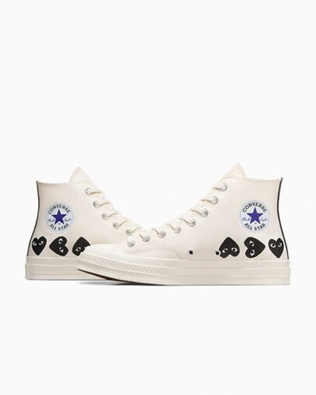 Comme des Garçons x Converse Chuck 70 High "Multi Heart Milk" | A08148C