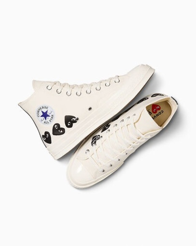 Comme des Garçons x Converse Chuck 70 High "Multi Heart Milk" | A08148C