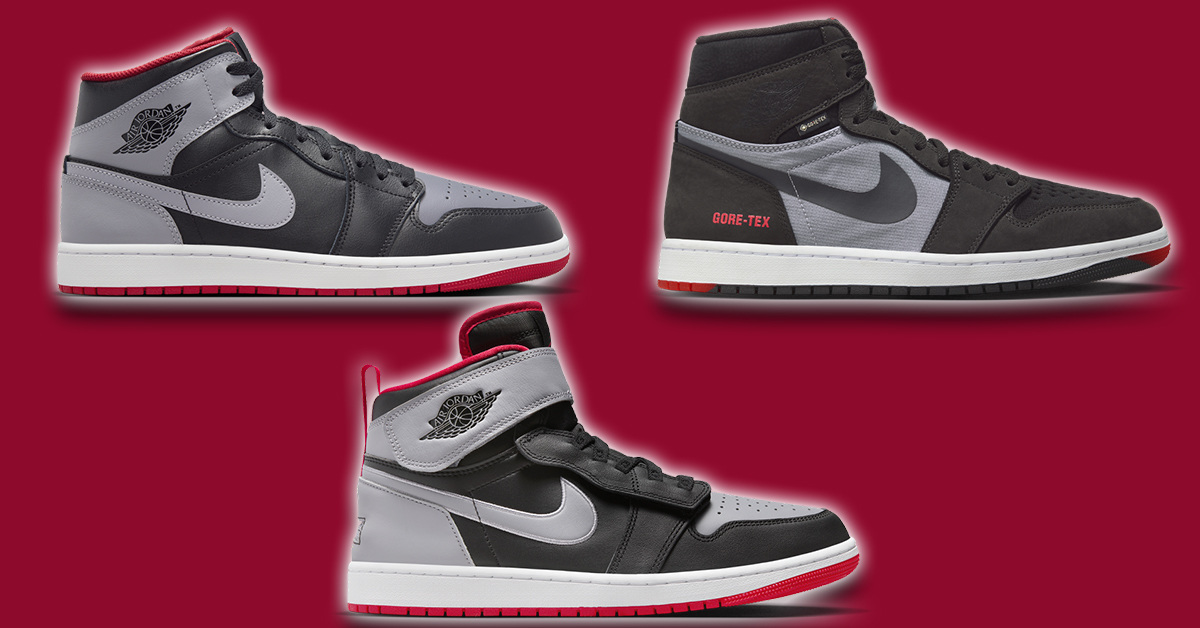 ONLINE! AJ1 Mid & High Shadow Red