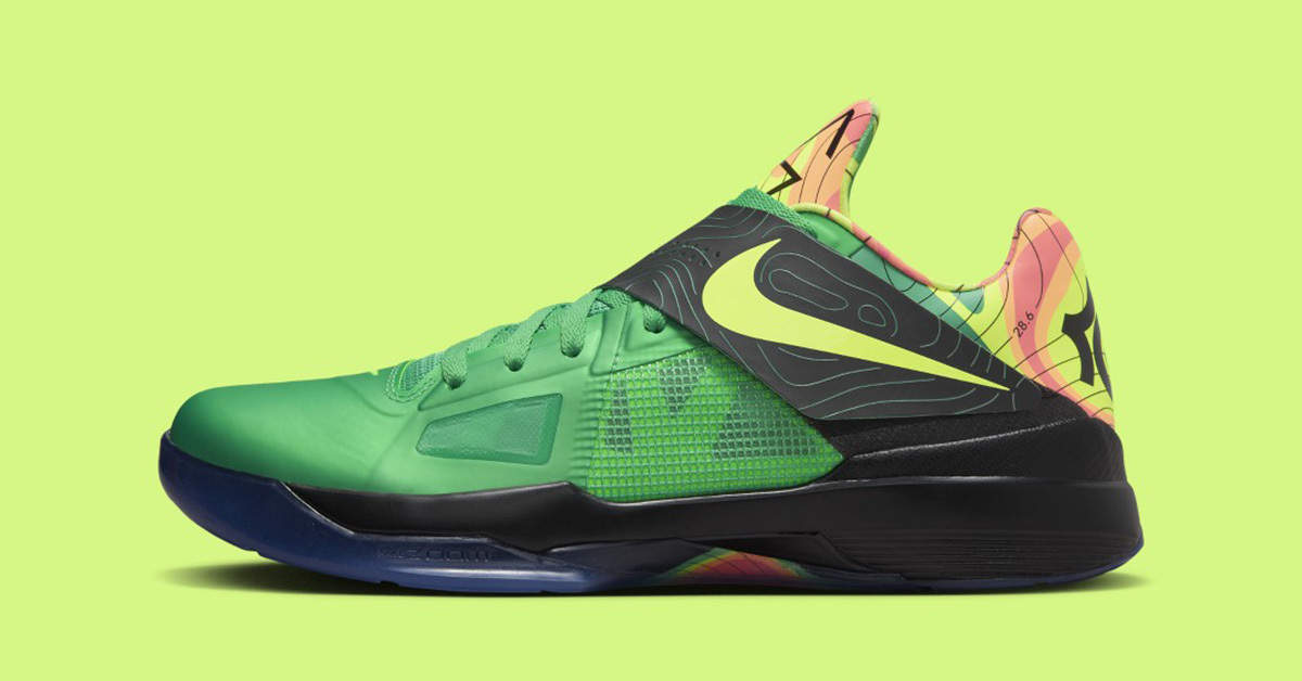 Der Nike KD 4 „Weatherman“ bringt den Wetterbericht 2024 direkt an die Füße Der Nike KD 4 „Weatherman“ bringt den Wetterbericht 2024 direkt an die Füße