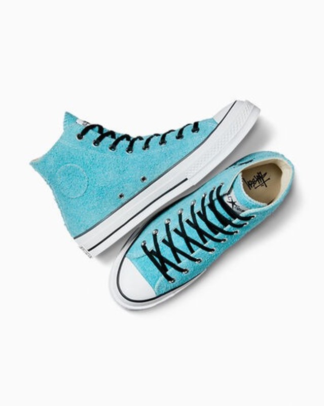 Stüssy x Converse Chuck 70 High "Sky Blue" | A07663C