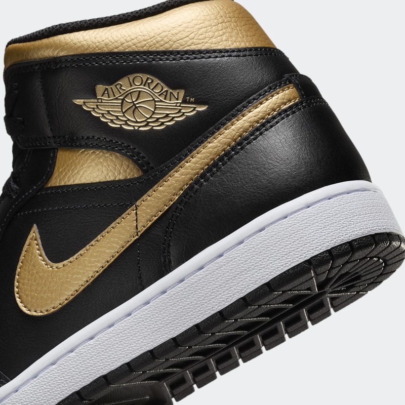 Air Jordan 1 Mid "Black/Metallic Gold" | DQ8426-071